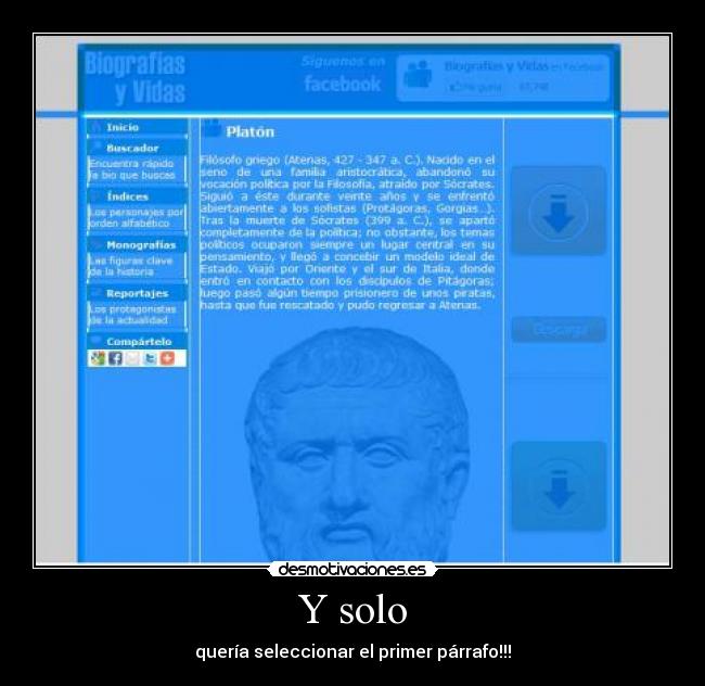 Y solo - quería seleccionar el primer párrafo!!!