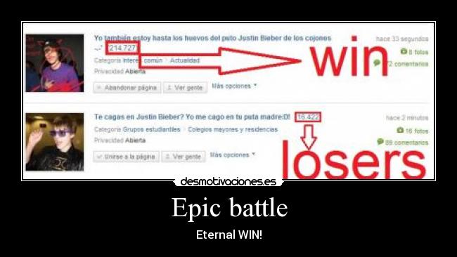Epic battle - Eternal WIN!