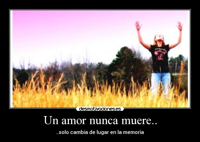 Un amor nunca muere.. - ..solo cambia de lugar en la memoria