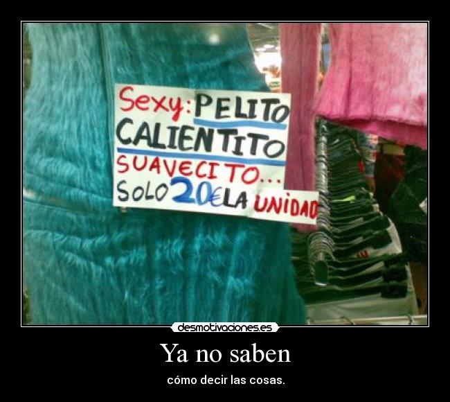 Ya no saben -