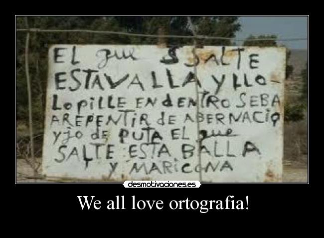We all love ortografia! - 
