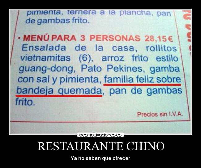 RESTAURANTE CHINO -