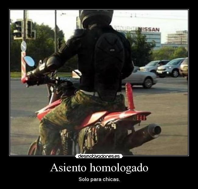 Asiento homologado - Solo para chicas.