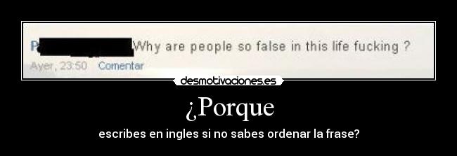 ¿Porque -