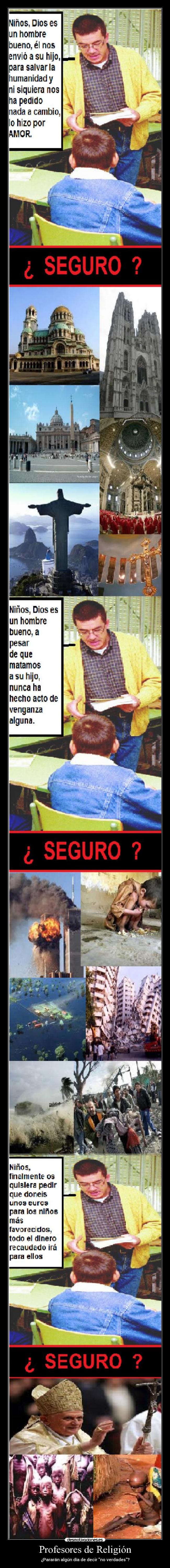 Profesores de Religión - ¿Pararán algún día de decir no verdades?