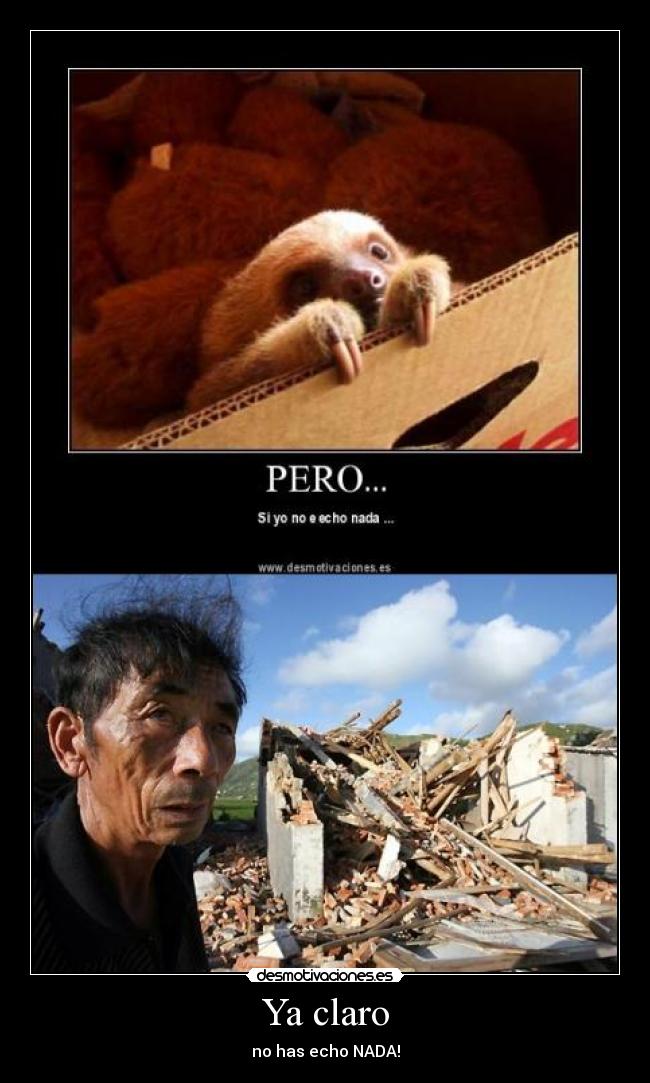 Ya claro - no has echo NADA!