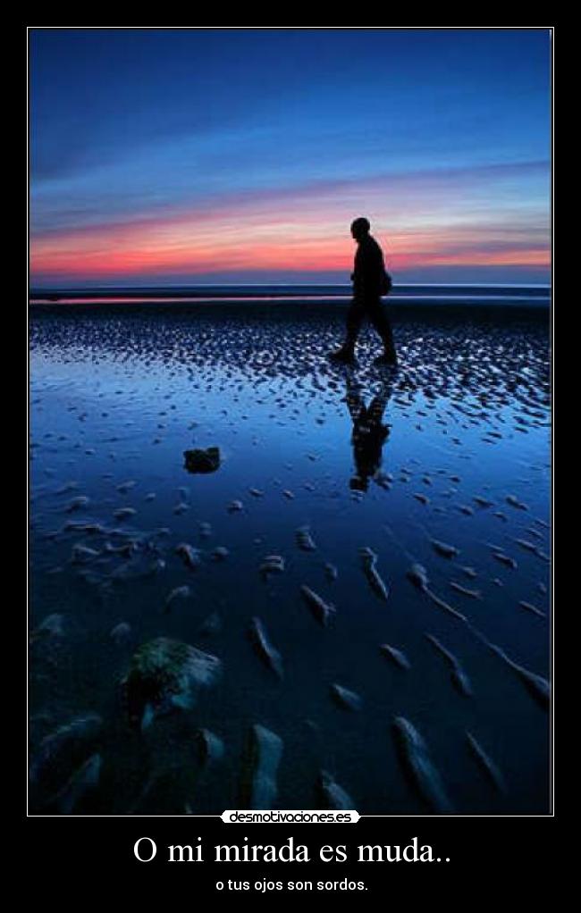 O mi mirada es muda.. - o tus ojos son sordos.