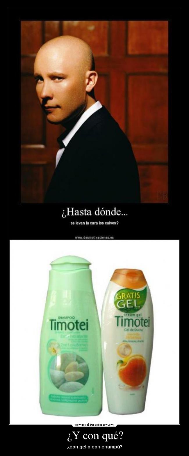 carteles gel champu calvo desmotivaciones