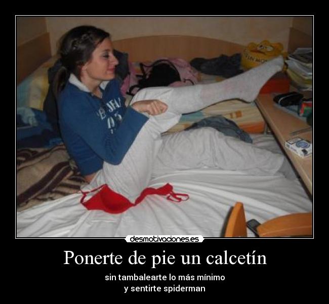 Ponerte de pie un calcetín - 