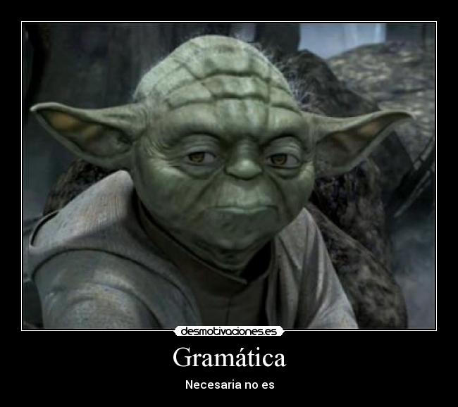 Gramática - Necesaria no es