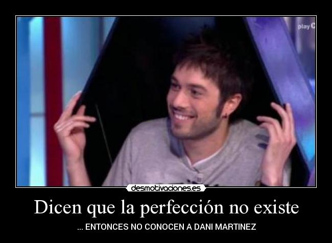 Dicen que la perfección no existe -