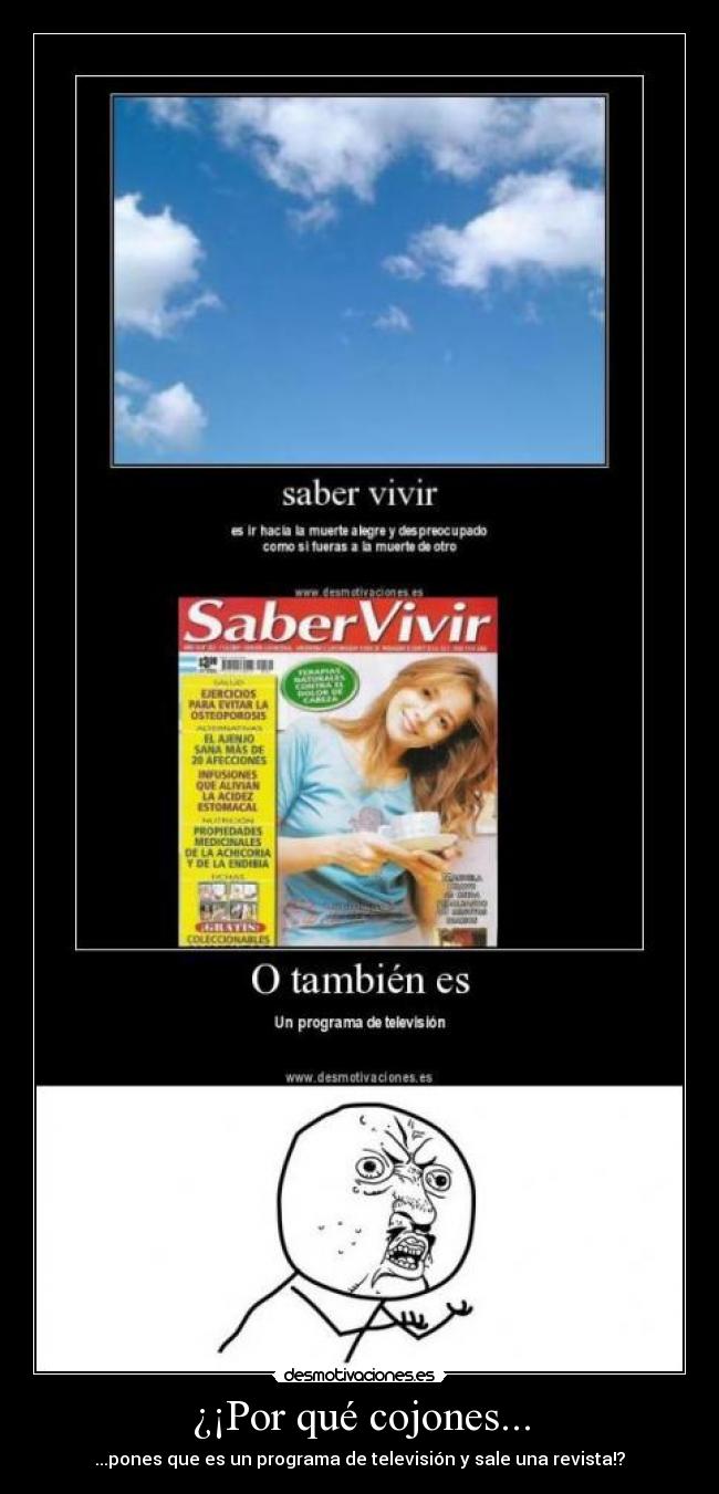 ¿¡Por qué cojones... - ...pones que es un programa de televisión y sale una revista!?