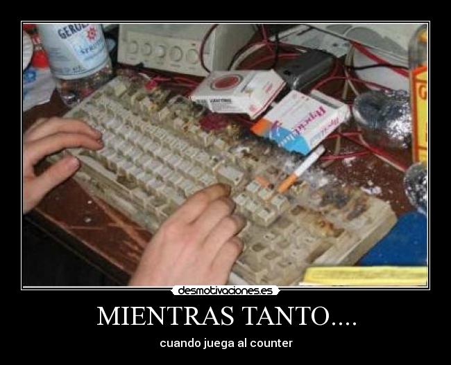 carteles problema fumar mientras juegas counter desmotivaciones