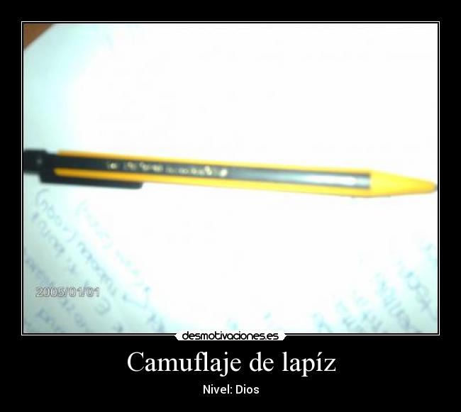Camuflaje de lapíz - Nivel: Dios