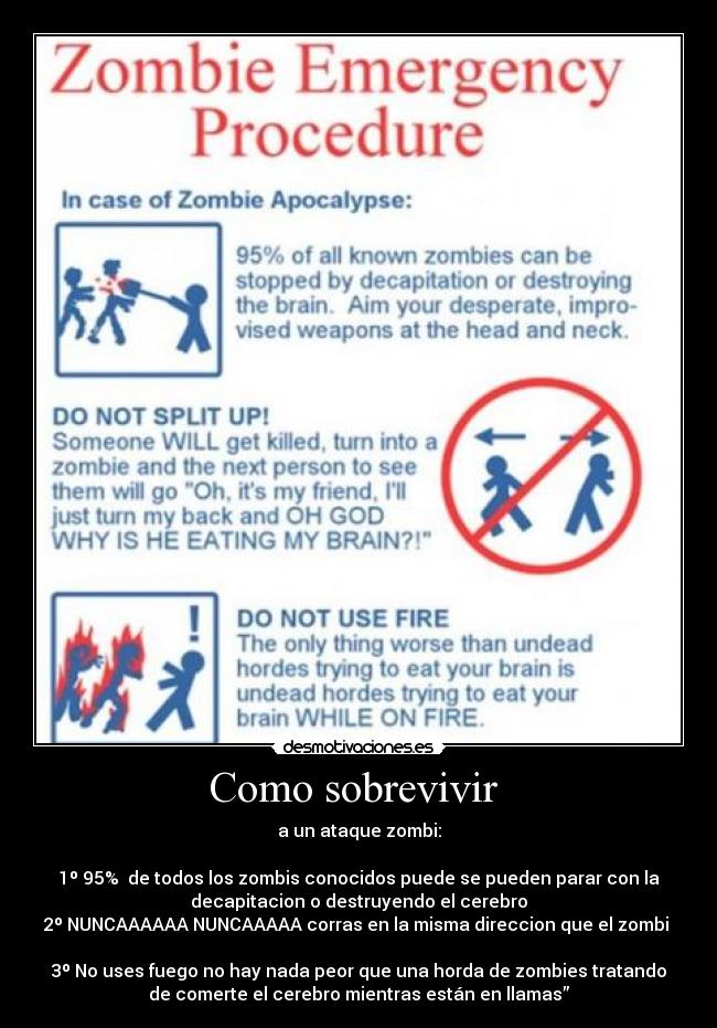 carteles zombis desmotivaciones