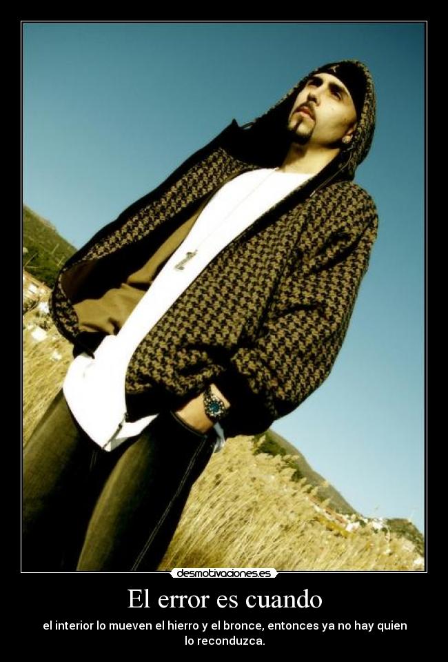 El error es cuando - 