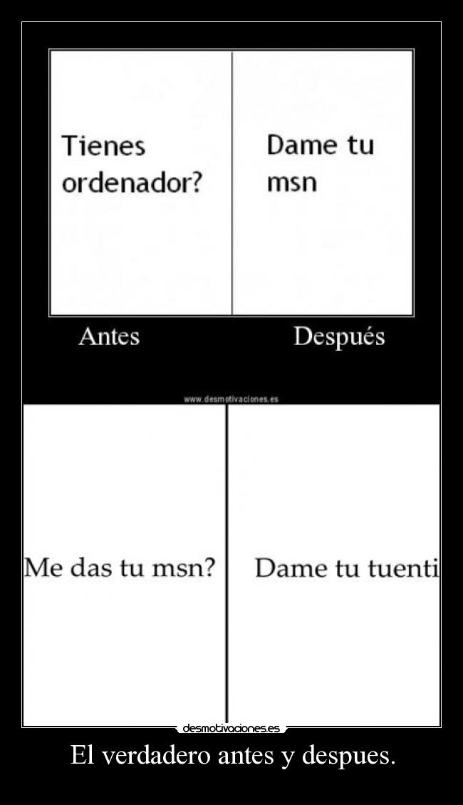 El verdadero antes y despues. - 