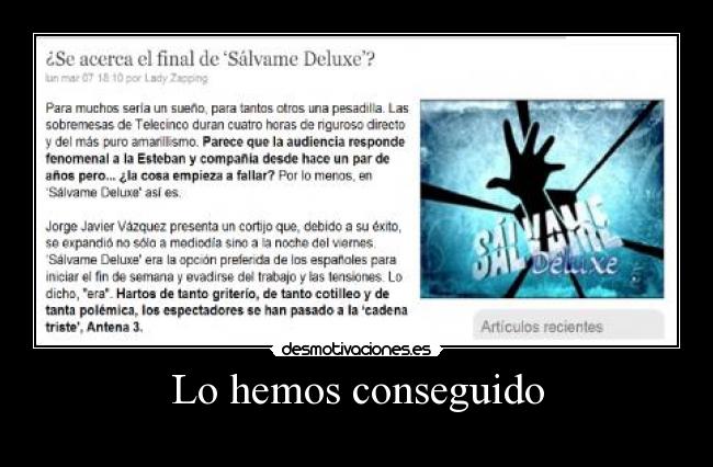 Lo hemos conseguido - 