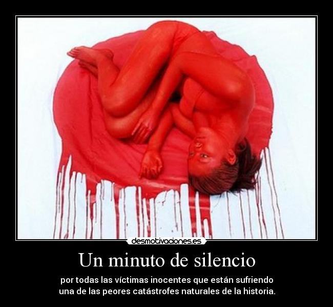 Un minuto de silencio - por todas las víctimas inocentes que están sufriendo
una de las peores catástrofes naturales de la historia.
