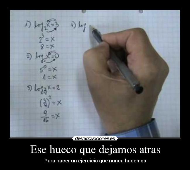 Ese hueco que dejamos atras -