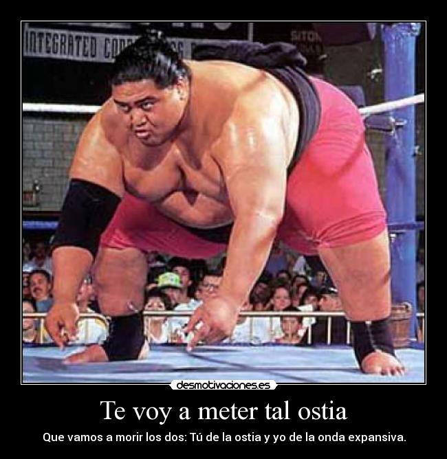 Te voy a meter tal ostia - 