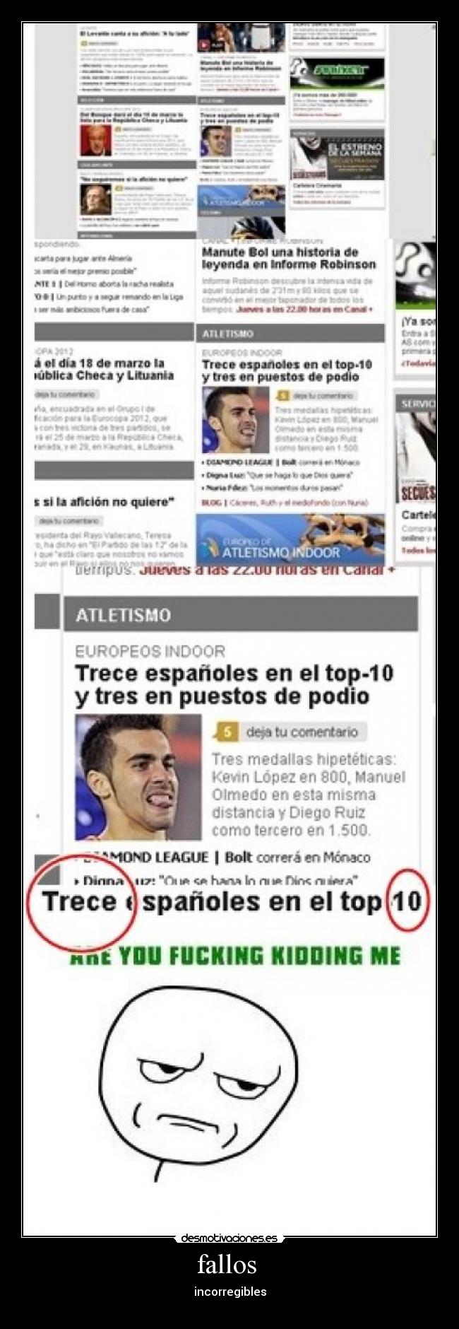 fallos - incorregibles