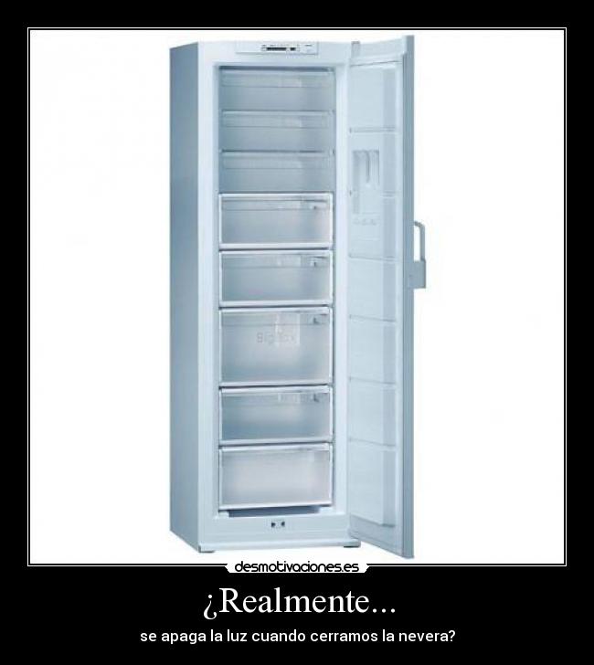¿Realmente... - se apaga la luz cuando cerramos la nevera?