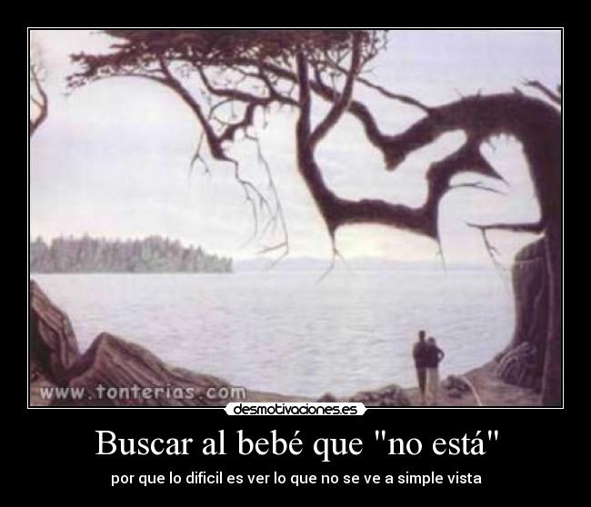 Buscar al bebé que no está - por que lo dificil es ver lo que no se ve a simple vista