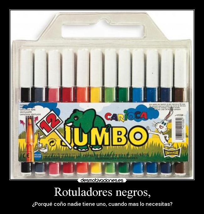 Rotuladores negros, - 