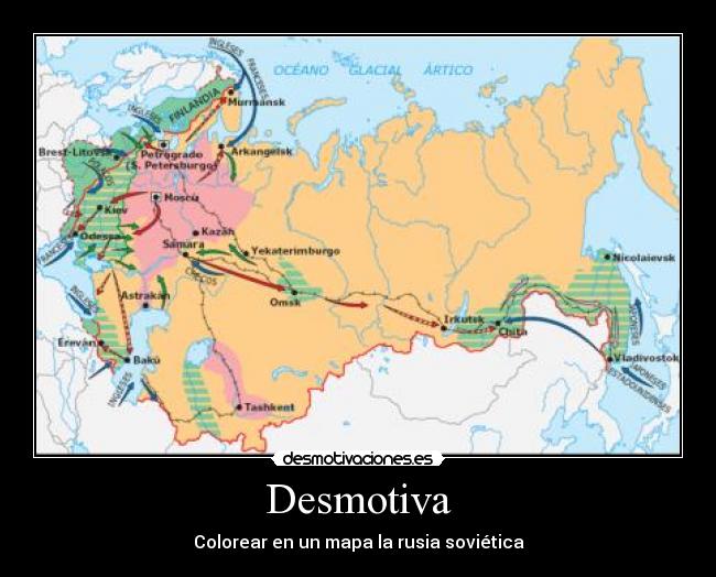 Desmotiva - Colorear en un mapa la rusia soviética