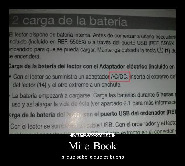 Mi e-Book - si que sabe lo que es bueno