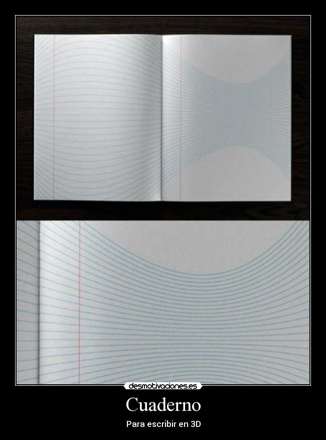 Cuaderno - Para escribir en 3D