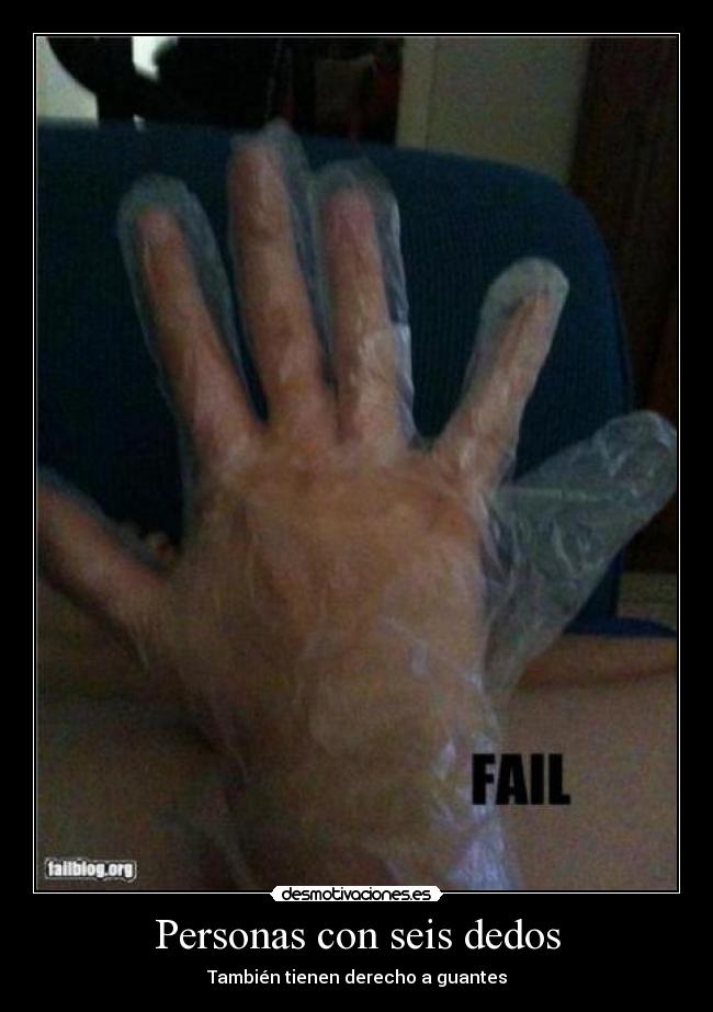 carteles guante con seis espacios desmotivaciones