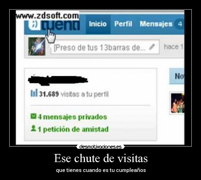 Ese chute de visitas - que tienes cuando es tu cumpleaños