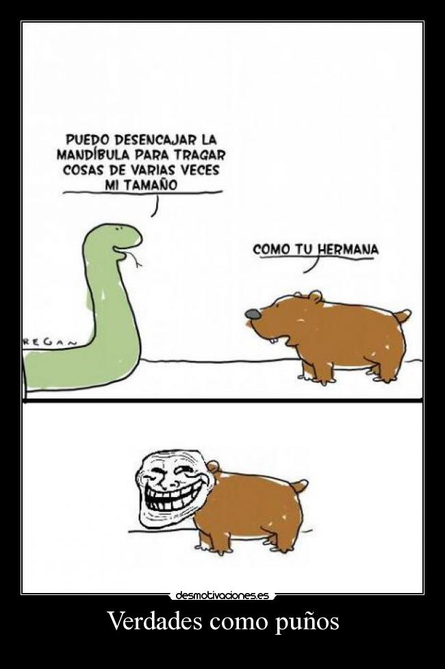 Verdades como puños -