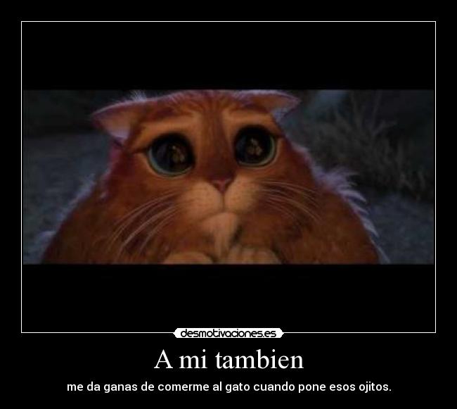 A mi tambien - me da ganas de comerme al gato cuando pone esos ojitos.