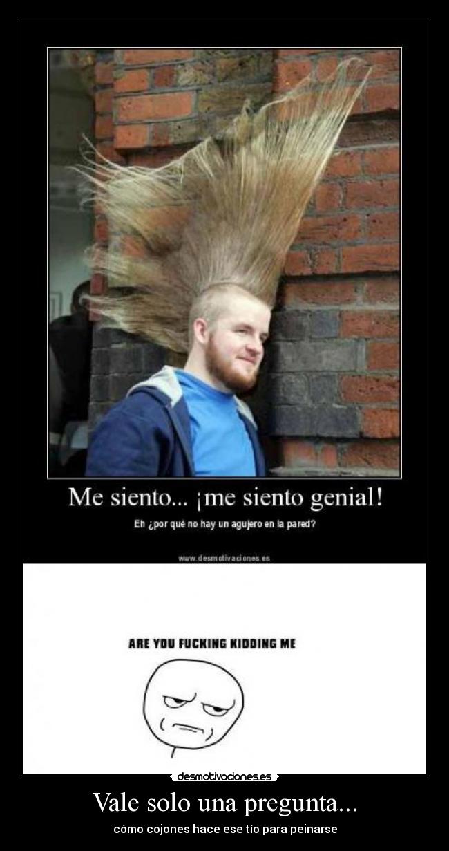 Vale solo una pregunta... - cómo cojones hace ese tío para peinarse