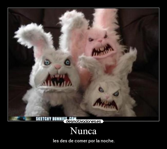 Nunca - les des de comer por la noche.