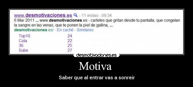 Motiva - Saber que al entrar vas a sonreir