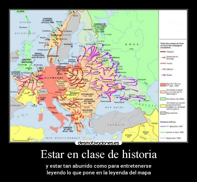 Estar en clase de historia -