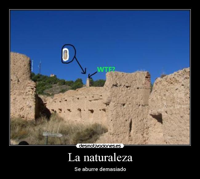La naturaleza - Se aburre demasiado
