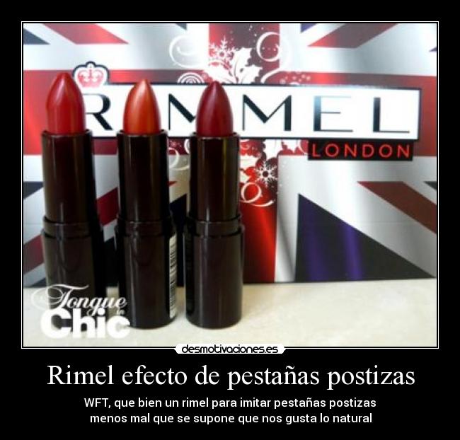 Rimel efecto de pestañas postizas - WFT, que bien un rimel para imitar pestañas postizas
menos mal que se supone que nos gusta lo natural