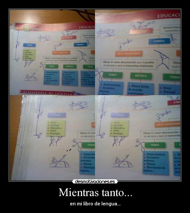 Mientras tanto... - en mi libro de lengua...