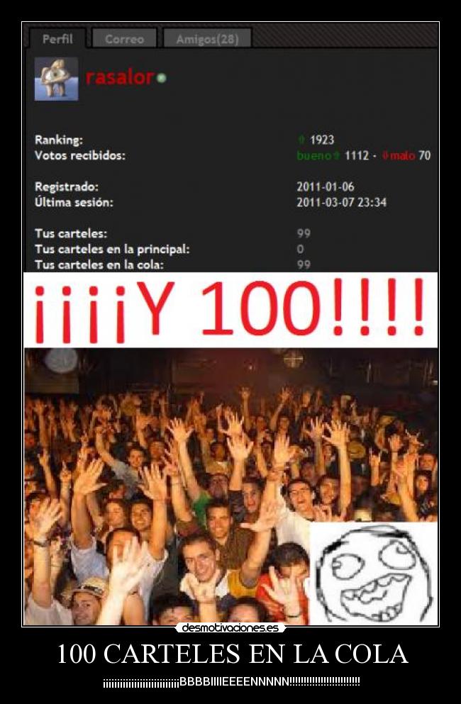 100 CARTELES EN LA COLA - ¡¡¡¡¡¡¡¡¡¡¡¡¡¡¡¡¡¡¡¡¡¡¡¡¡¡¡BBBBIIIIEEEENNNNN!!!!!!!!!!!!!!!!!!!!!!!!!