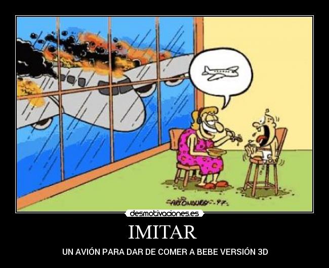 IMITAR  - UN AVIÓN PARA DAR DE COMER A BEBE VERSIÓN 3D