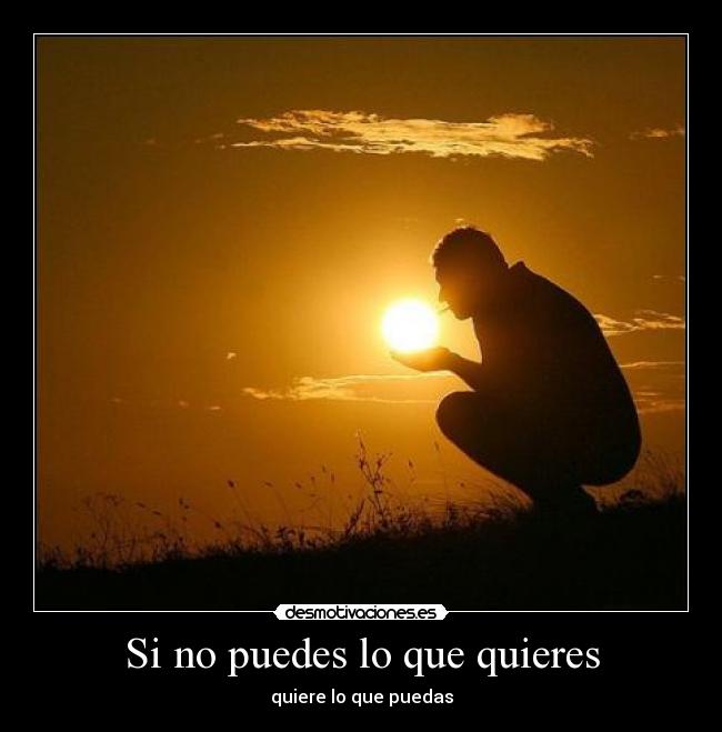 Si no puedes lo que quieres -