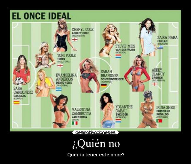 ¿Quién no - Querría tener este once?