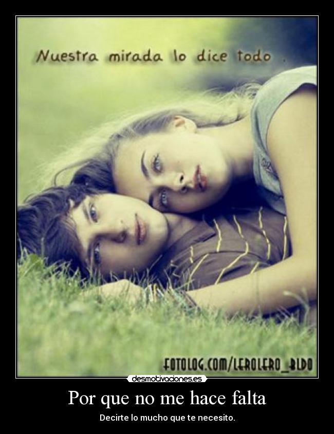 Por que no me hace falta -