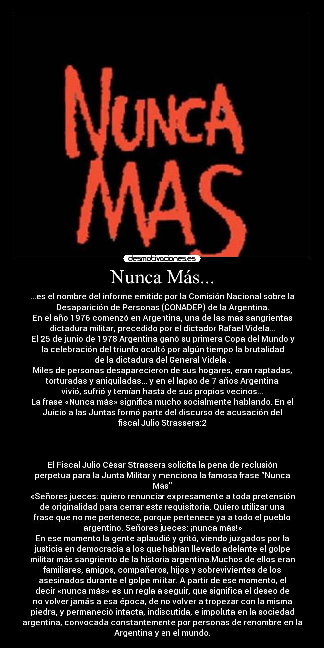 Nunca Más... -