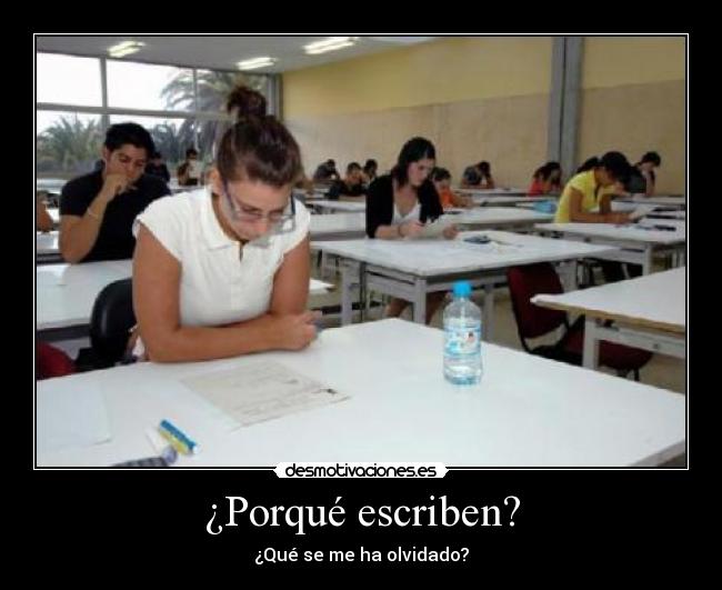 ¿Porqué escriben? - 